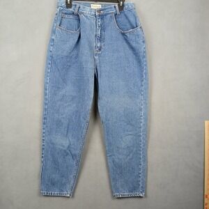 Great Land Tapered Jeans Womens 14x28 Blue Denim Cotton High Rise Medium Wash